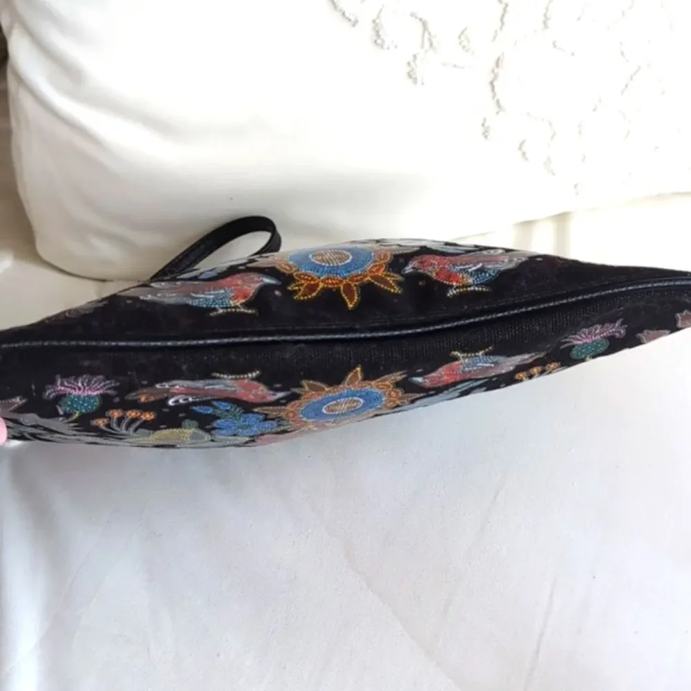 Ela +Belcourt Artisan Collection Canvas Clutch... Limited Edition